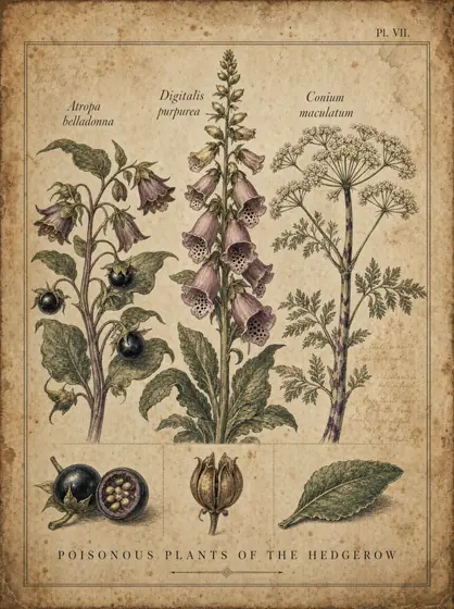 Poisonous Plants — vintage art print from The Alchemist's Cabinet