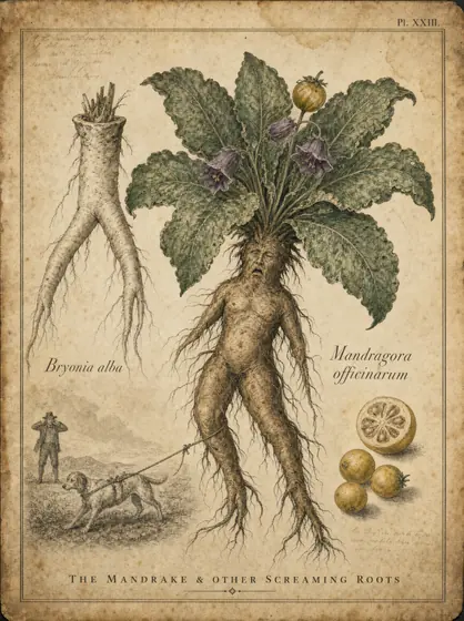 The Mandrake — vintage art print from The Cryptozoologist's Codex